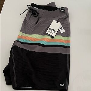 Billabong Gray and Black Boardshorts